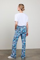 DIDI Dames Travel pants paseo in offwhite with blue azur Fusion print maat 36