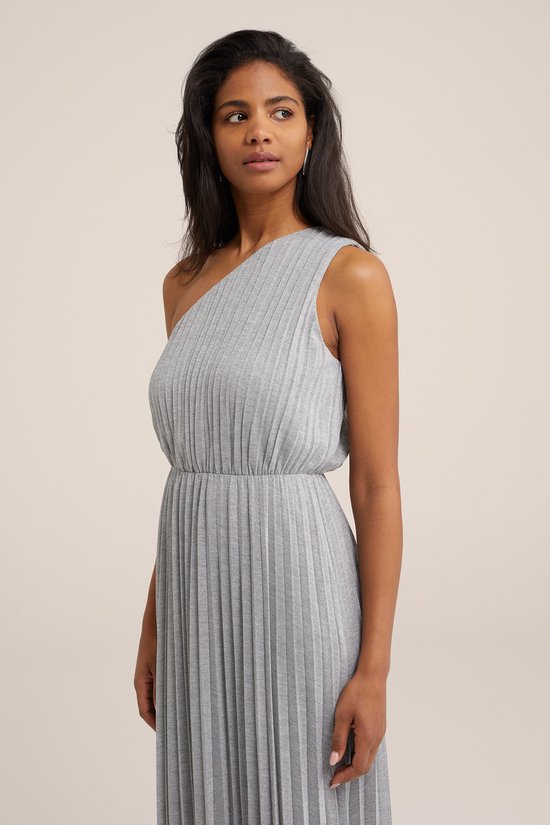 WE Fashion Dames one-shoulder jurk met glittergaren