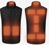 Verwarmd Vest | 9 Warmte-zones (25-50 C°) | 4-8 Uur Warmte | Elektrische Bodywarmer | Heated Vest | Thermokleding | Verwarmde kleding | Effectief & Functioneel | Werkt met Powerbank (usb-a) | Wintersport | Outdoor | Maat S