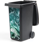 Container sticker Oceaan - Water - Zee - Luxe - Groen - Turquoise - 38x80 cm - Kliko sticker