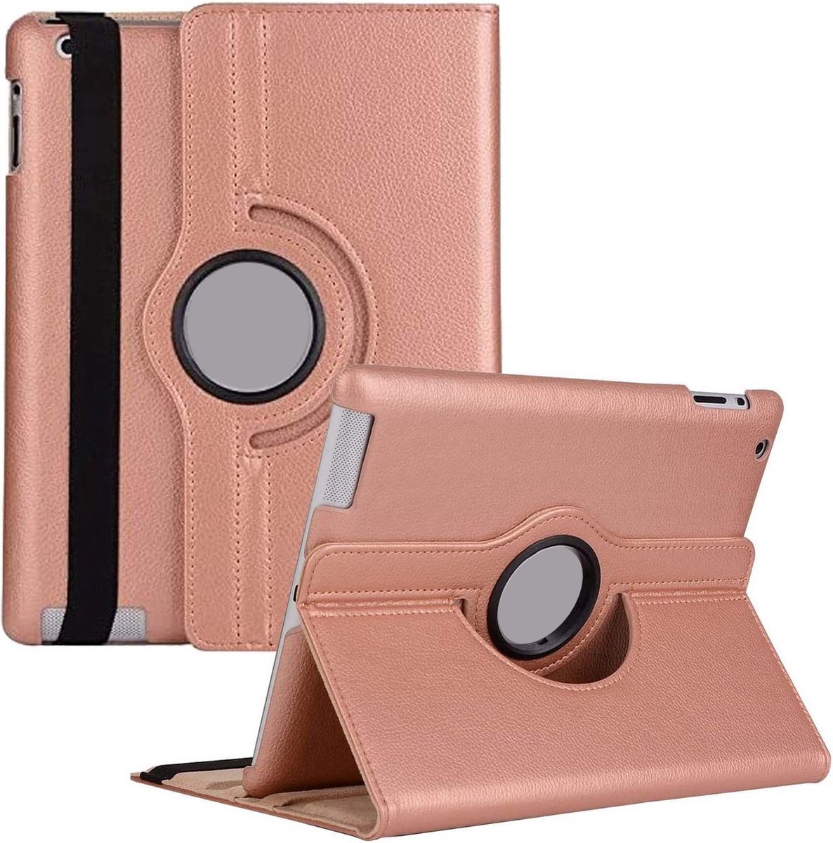Phreeze Draibare Tablethoes - Geschikt voor iPad 9.7 Hoes - 4e Generatie - Draaibaar met Standaard - Roze Goud