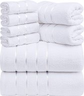 Katoenen handdoekenset - 2 badhanddoeken, 2 handdoeken en 4 washandjes - 600 g/m²