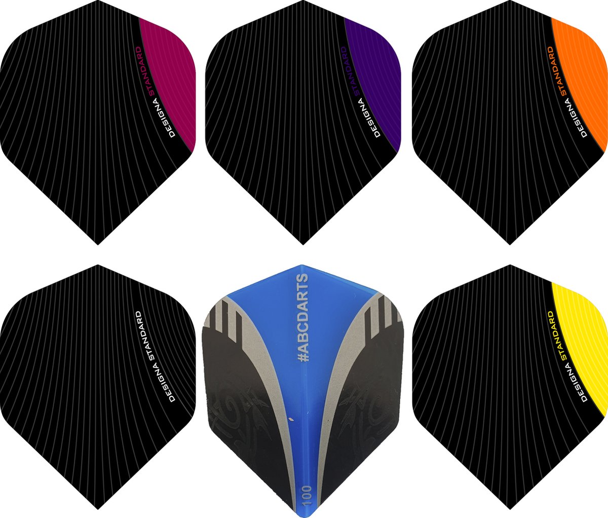 ABC Darts - Dart Flights - Designa Infusion - 6 sets