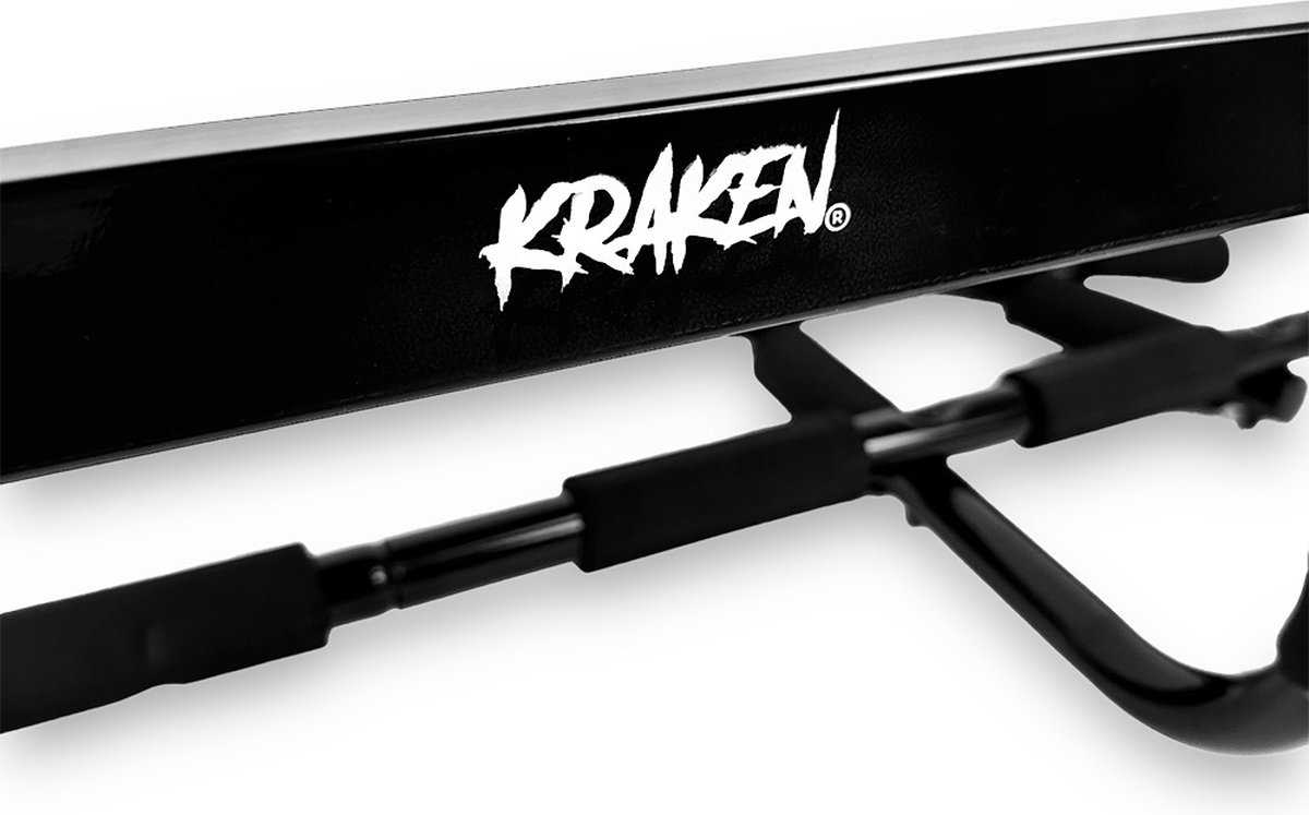 KRAKEN Pull Up Bar voor Deuropening - Geen Boren Nodig - Hanging Grip Optrekstang tot 120 kg - Staal met Rubber en Foam Grip - Pull Up, Chin Up en Bovenlichaamstraining - Compact - Home Gym Pullup Bar Doorway voor Thuisfitness en Krachttraining thumbnail 6