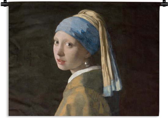 Wandkleed - Wanddoek - Meisje met de parel - Schilderij - Oude meesters