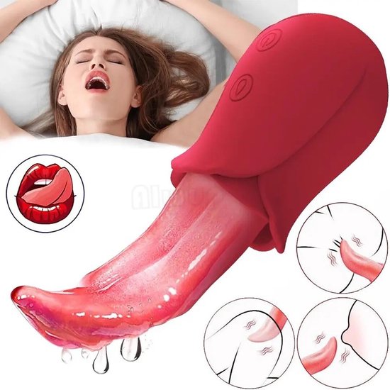 Tong Vibrator 2023 - Likende Tong Vibrator - Uzzy M.F - Clitoris Zuiger - Dildo Vibrator - Likkende Tong - Bef Vibrator - Clitoris Stimulator - Sex Toys voor vrouwen - 10 standen - Siliconen - Voor hem - Voor haar