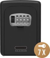Kaaiman® Coffre-fort à clés avec code - Boîte à clés avec fixation murale - Coffre-fort à clés avec code pour l'extérieur - Coffre-fort noir mat