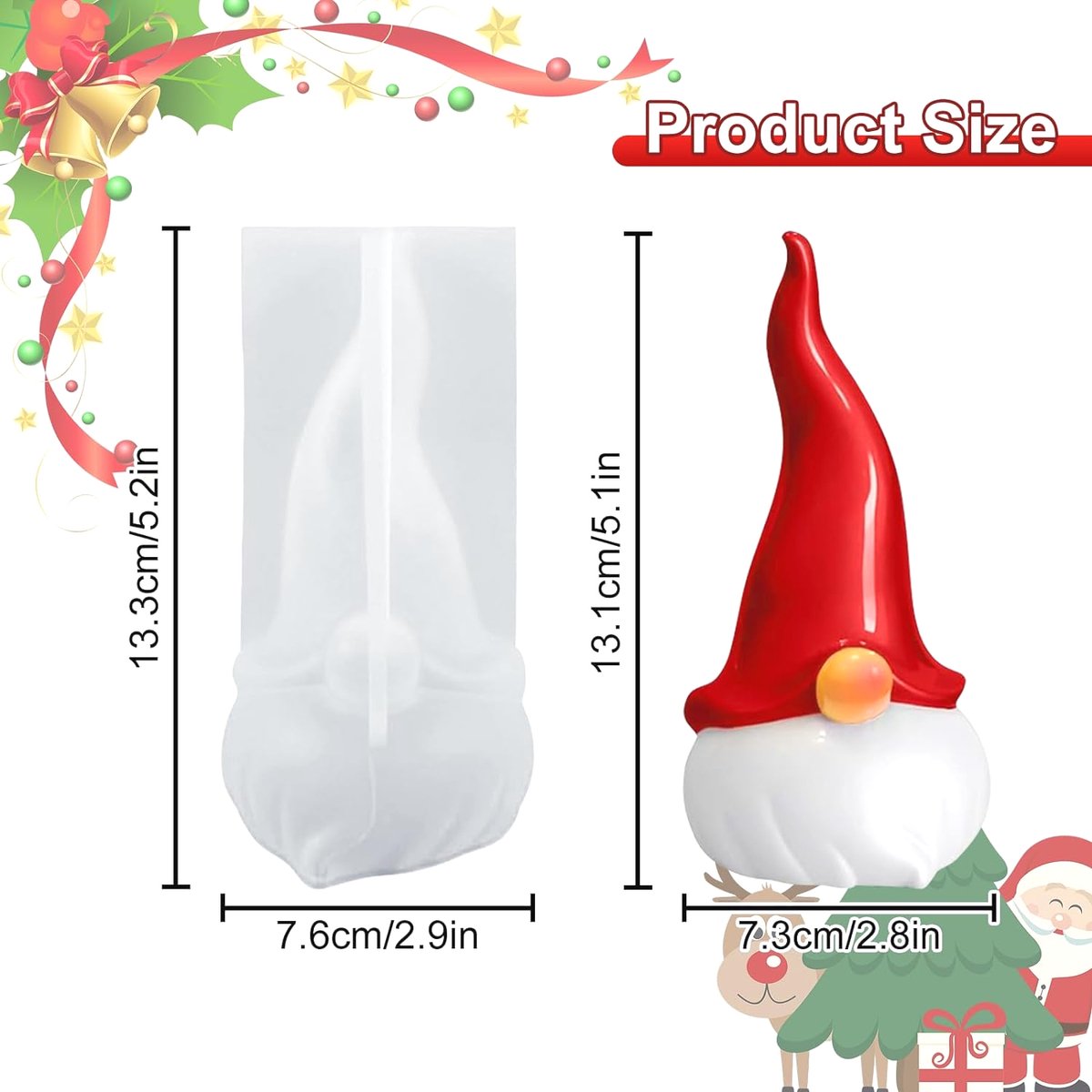 Moule à Bougie Père Noël 3D, Ornements De Décoration De Noël, Moule En Silicone, Bricolage, Aromathérapie, Gypse, Argile De Résine, Outils Exécutifs, Nouveau