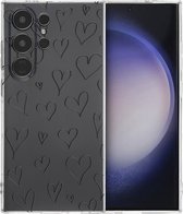 iMoshion Hoesje Geschikt voor Samsung Galaxy S24 Ultra Hoesje Siliconen - iMoshion Design hoesje - Meerkleurig / Hearts
