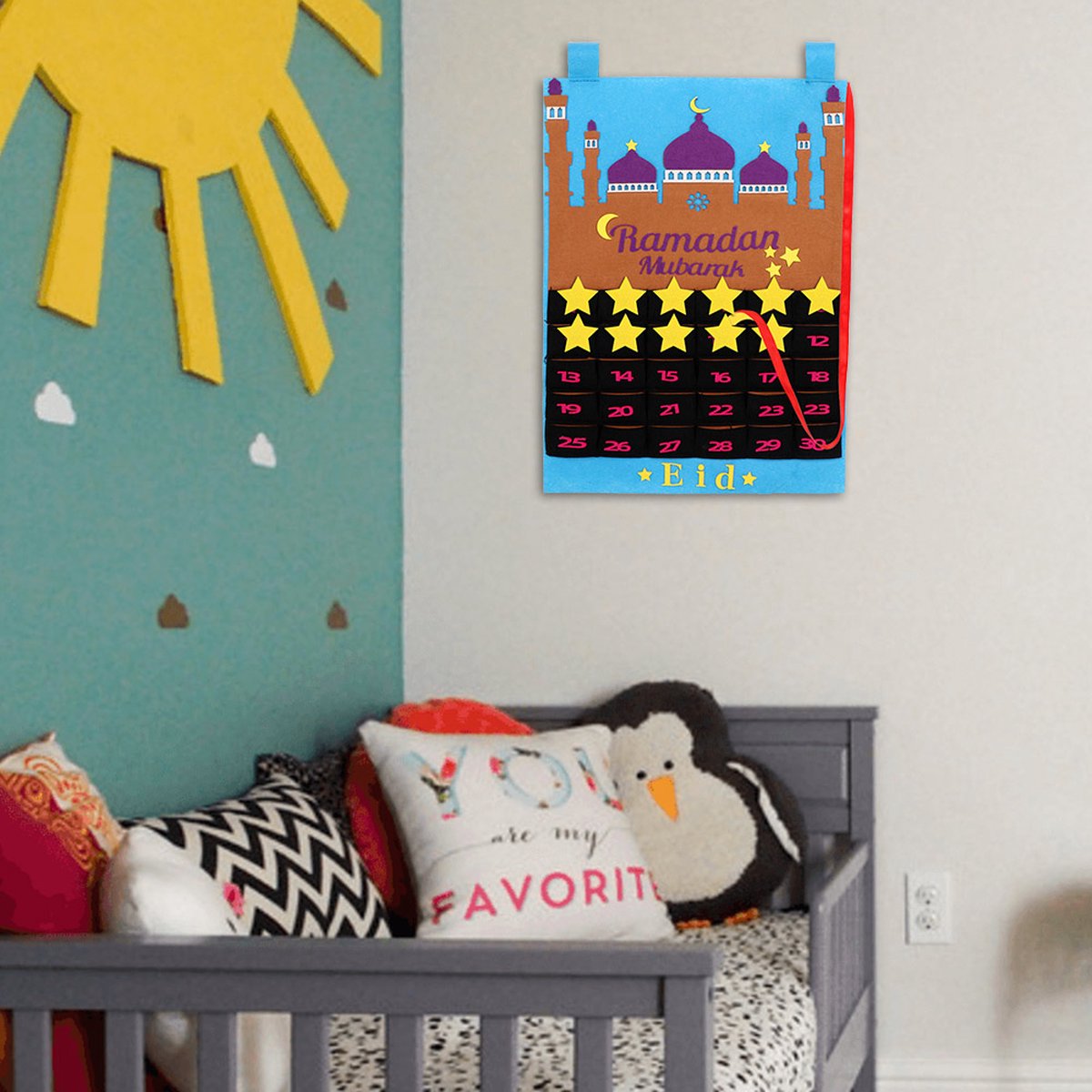 Ramadan Adventskalender - Herbruikbare Ramadan Kalender 2023 - Ramadan Kalender 2023 - Ramadan Decoraties voor Thuis - Ramadan Aftelkalender voor Kinderen - Islamitische Geschenken - UK Seller
