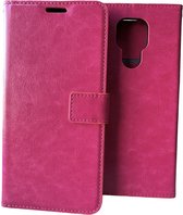 Portemonnee Bookcase Hoesje Geschikt voor: Motorola Moto E5 Plus - Roze