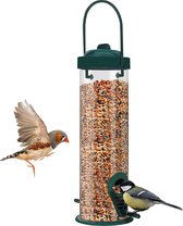 Belle Vous 3 Pak Plastic Buis Hangende Vogel Voeders Voor Kleine Wilde Vogels – 368 gr Capaciteit – 2 Voederpoorten – Weerbestendig, Zware Kwaliteit Voederset voor Gemixte Zaden en Zonnebloempitten