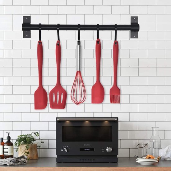 EcoCookware - 15-delige set siliconen-RVS keukengerei - Sage Green