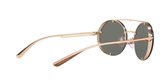 Bvlgari dames zonnebril BV6127 - gouden frame met ronde nantracietkleurige lenzen in 58 mm