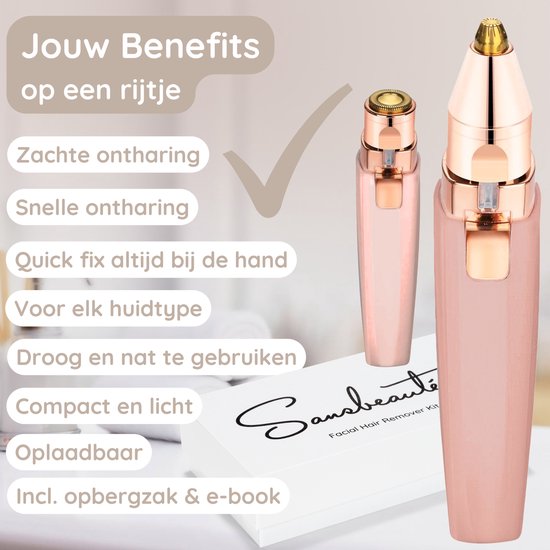 Mini Tondeuse De Précision Pour Sourcils, Maillot, Nez, Oreilles - Sans Fil, Dorée - Neuf
