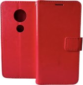 Portemonnee Bookcase Hoesje Geschikt voor: Motorola Moto E5 & G6 Play - Rood