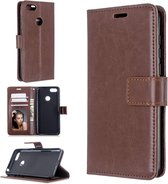 Portemonnee Book Case Hoesje Geschikt voor: Motorola Moto E6 Play - Bruin