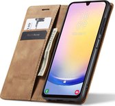 Hoesje geschikt voor Samsung Galaxy A25 - Book Case Leer Slimline Bruin