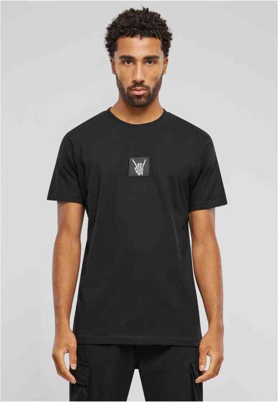 Mister Tee - Skelett Patch Heren T-shirt - L - Zwart