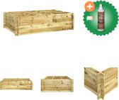 vidaXL Plantenbak verhoogd 150x100x40 cm geïmpregneerd hout Bloempot Inclusief Houtreiniger en verfrisser