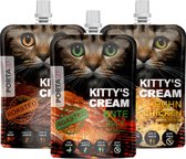 Kitty's Cream Farm-Mixpack - 3 st - kattensnacks - creme - graanvrij