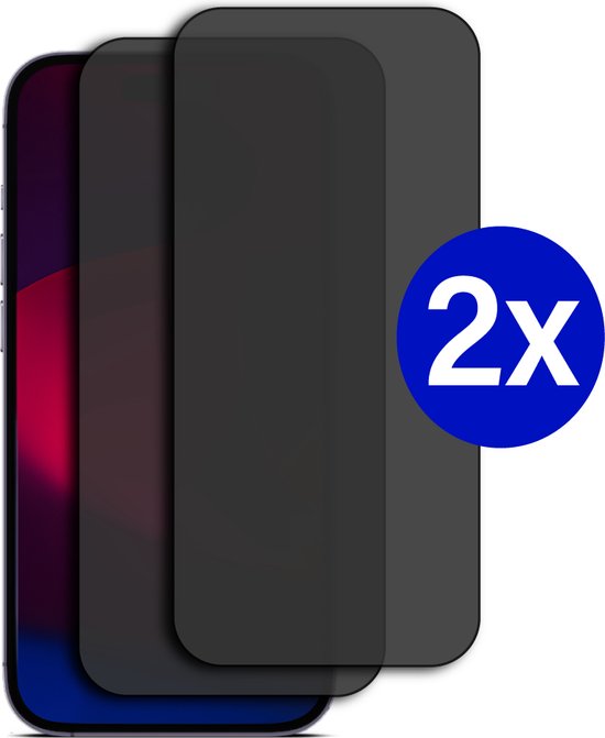 Double Pack - Screenprotector geschikt voor iPhone SE 2020 - Privacy - Tempered Glass - Beschermglas - Glas - 2x Screenprotector - Privacy screenprotector