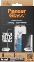 PanzerGlass - Screenprotector geschikt voor Samsung Galaxy A25 Glazen | PanzerGlass Ultra Wide Fit Screenprotector Privacy - Case Friendly