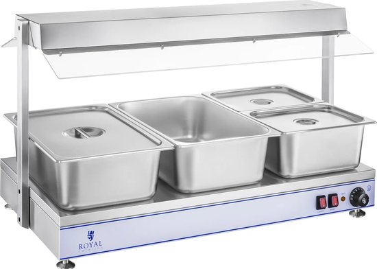 Warmhoudplaat - 3 halogeenlampen - 1.550 W - Royal Catering — afbeelding 3