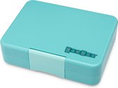 Yumbox Snack - lekvrije Bento box lunchbox - 3 vakken - Misty Aqua / Rainbow tray