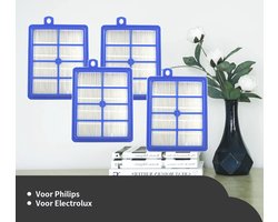 Replacements® H13 HEPA filters geschikt voor Philips -AEG - Electrolux - 4 stuks