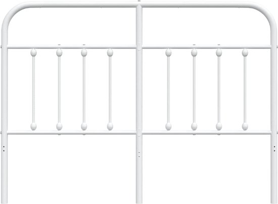 vidaXL Hoofdbord metaal wit 75 cm, hoofdeinde, metalen hoofdeinde, bedonderdeel, metalen hoofdbord, slaapkamermeubel, bedaccessoire, hoofdsteun