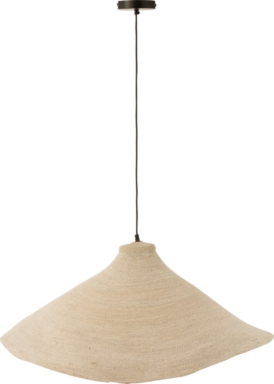 J-Line hangende lamp Kegel - zeegras - wit
