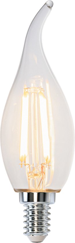 LED Filament kaarslamp met tip 4W | Dimbaar | E14 | 2700K - Warm wit