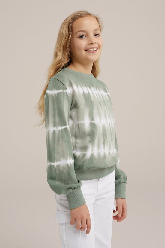 WE Fashion Meisjes sweater met tie-dye