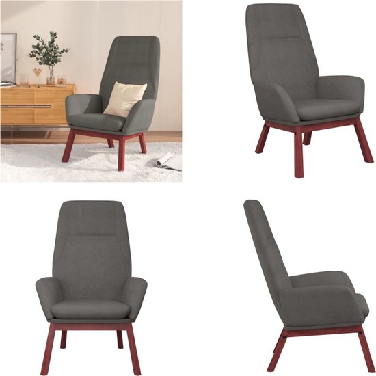 vidaXL Relaxstoel stof lichtgrijs - Relaxstoel - Relaxstoelen - Fauteuil - Relaxfauteuil