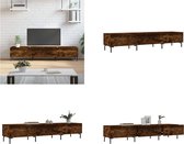 vidaXL Tv-meubel 150x36x30 cm bewerkt hout gerookt eikenkleurig - Tv-meubel - Tv-meubelen - Tv Kast - Opbergkast