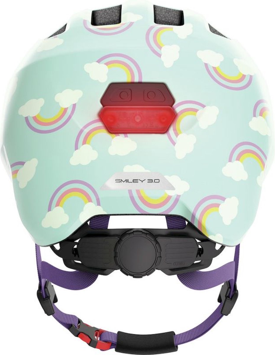 Abus Kinderhelm Smiley 3.0 S Led Blue Rainbow