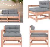 vidaXL Tuinstoel met kussens massief douglashout - Tuinstoel - Tuinstoelen - Stoel - Loungestoel