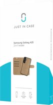 Samsung Galaxy A25 Bookcase hoesje - Just in Case - Effen Bruin - Kunstleer