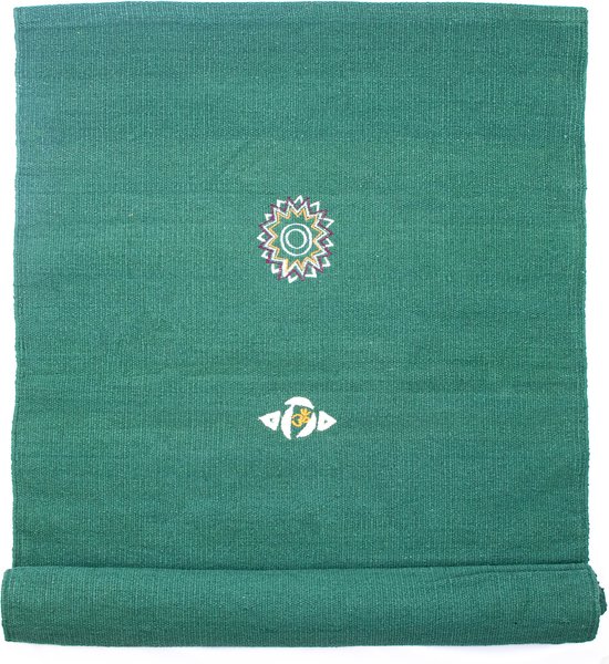 Yoga-Mad - Katoenen Yoga Deken - Chakra - Groen van Yoga-Mad — afbeelding 2