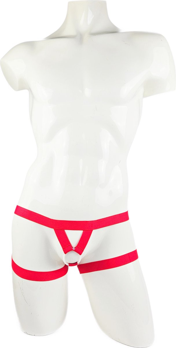 Goedkoopste BamBella ® - Maat S/M Sexy Erotische bondage Lingerie Heren onderbroek Rood mannen boxer