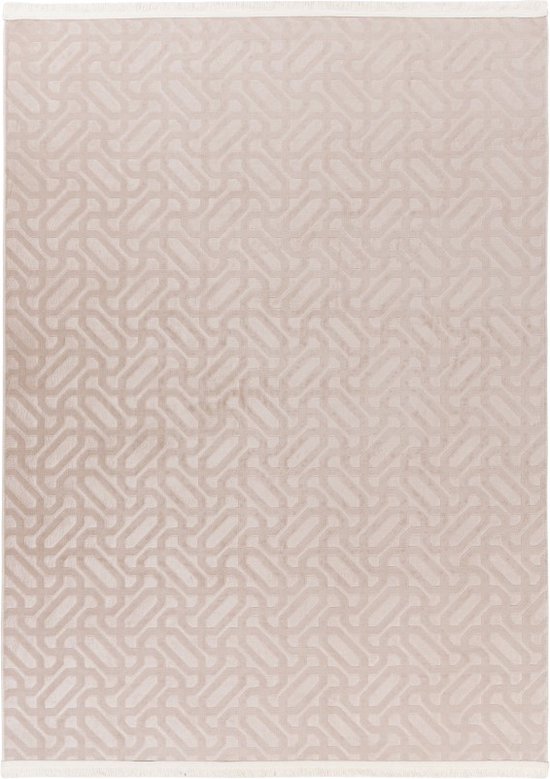 Damla | Laagpolig Vloerkleed | Light Taupe | Hoogwaardige Kwaliteit | 160x220 cm
