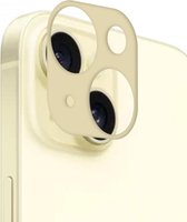 Rosso Camera Lens Protector Geschikt voor Apple iPhone 15 / iPhone 15 Plus | Camera Bescherming | Case Friendly | Ultra Dun Glas | Geel