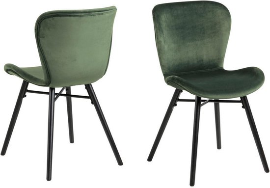 Sohome Eetkamerstoel 'Olle' Velvet, kleur Forest Green