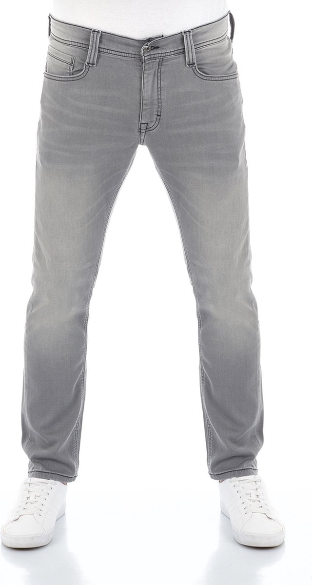 Mustang Heren Jeans Broeken Real X Oregon tapered Fit Grijs Volwassenen Denim Jeansbroek