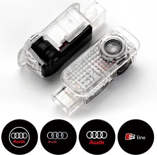 Merautop SJ 4 stuks autodeur LED logoprojector welkomstlamp, autodeur led lichtprojector deurprojectoren, deurverlichting instapverlichting accessoires TT/Q5/Q7/A1/A3/A4/A4L/A5/A6/A6L/A8/R8