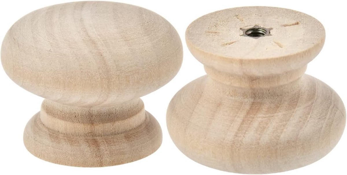 Ylinwtech 12 stuks rotan meubelknoppen, kastknoppen met schroeven en schroevendraaier