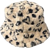 Hoed Bucket Hat Panter Beige 54-58cm verstelbaar / Beige / Panter