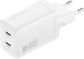 4smarts PD Plug Dual USB-C GaN Snellader 45W Quick Charge Adapter Wit