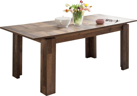 Eettafel Universal | Verlengbaar | 160 x 90 x 77 cm | Old Wood-ontwerp